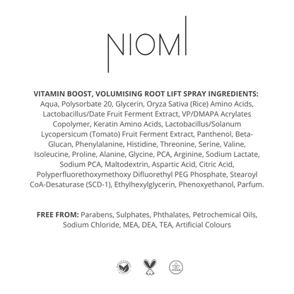 NIOMI Vitamin Boost, Volumising Root Lift Spray 125ml